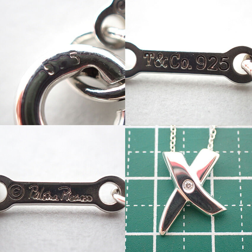 【中古】TIFFANY/ティファニー 925 キス ダイヤ パロマピカソ ネックレス/j165-2