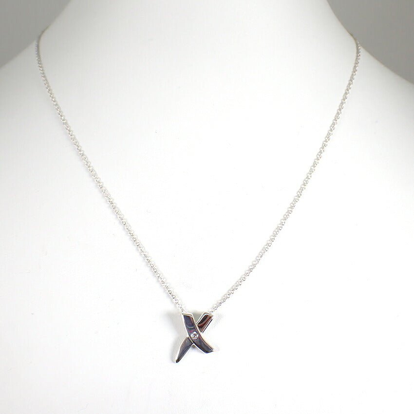【中古】TIFFANY/ティファニー 925 キス ダイヤ パロマピカソ ネックレス/j165-2