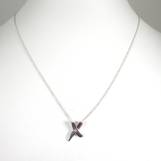 【中古】TIFFANY/ティファニー 925 キス ダイヤ パロマピカソ ネックレス/j165-2