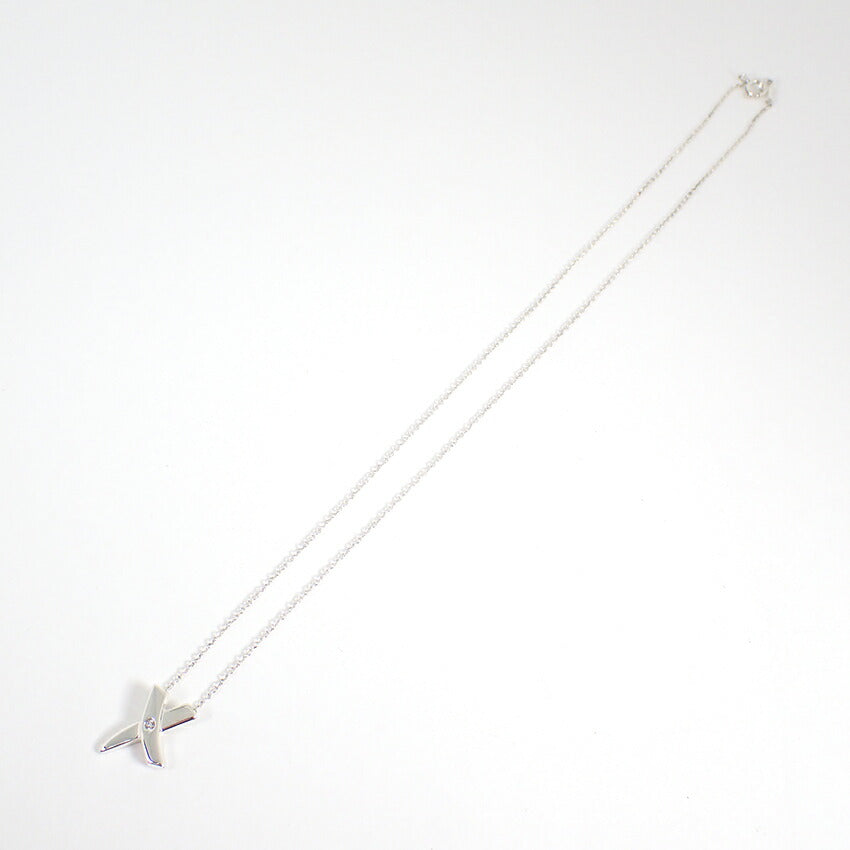 【中古】TIFFANY/ティファニー 925 キス ダイヤ パロマピカソ ネックレス/j165-2
