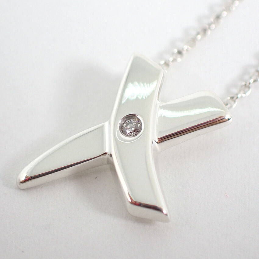 【中古】TIFFANY/ティファニー 925 キス ダイヤ パロマピカソ ネックレス/j165-2