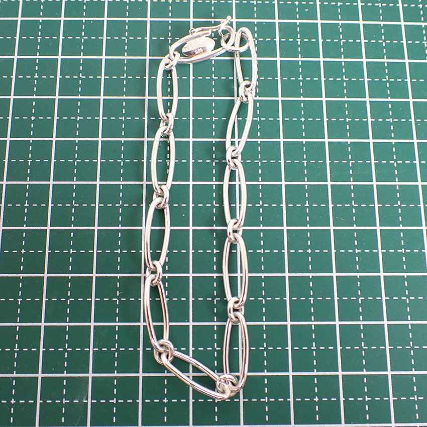 【中古】TIFFANY/ティファニー 925  オーバルリンク チェーン ブレスレット/j165-3