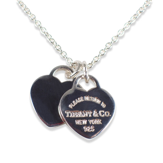 【中古】TIFFANY/ティファニー 925/リターントゥ ダブルハートタグ ネックレス/j166-6
