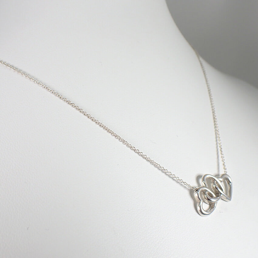 【中古】TIFFANY/ティファニー 925 トリプルハート ペンダント/ネックレス/j166-8