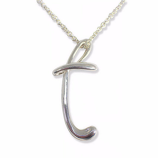 【中古】TIFFANY/ティファニー 925 イニシャル/t ペンダント/ネックレス/j166-9