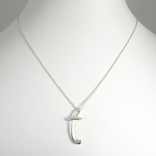 【中古】TIFFANY/ティファニー 925 イニシャル/t ペンダント/ネックレス/j166-9