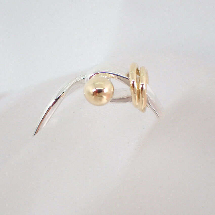 【中古】TIFFANY/ティファニー 925/750 フック＆アイ  リング /12号/j168-12