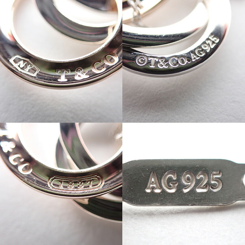 【中古】TIFFANY/ティファニー 925/メタル 1837 インターロッキング サークル ネックレス/j168-4