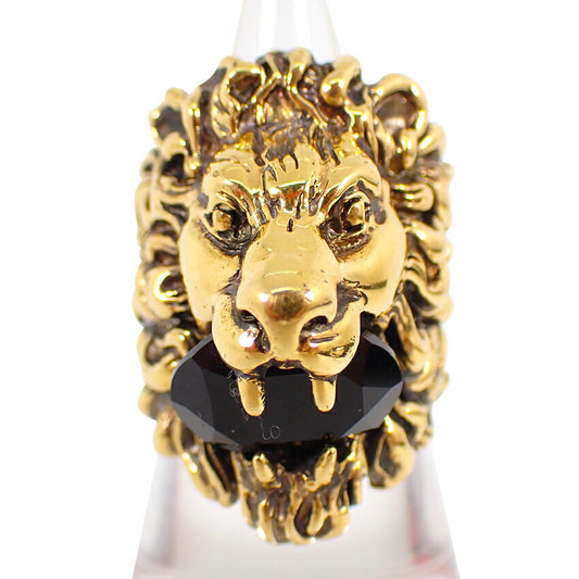 【中古】GUCCI/グッチ ライオンヘッド カラーストーンリング /16号/j168-6