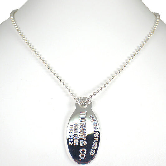 【中古】TIFFANY/ティファニー 925 リターントゥティファニー オーバルタグ ロング ペンダント/j169-12