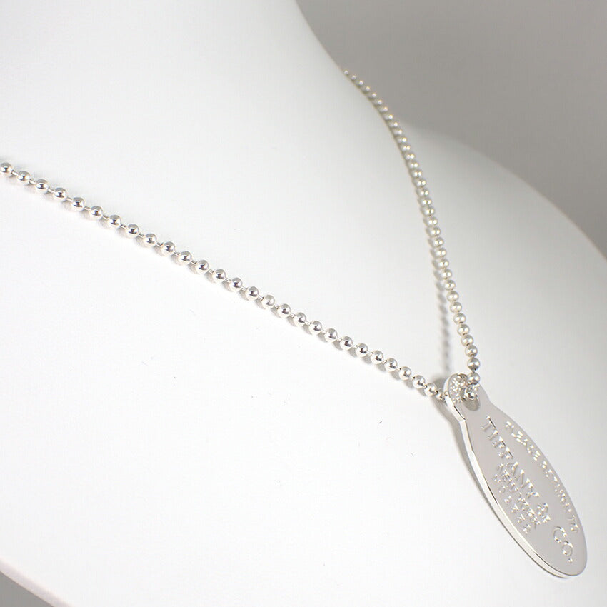 【中古】TIFFANY/ティファニー 925 リターントゥティファニー オーバルタグ ロング ペンダント/j169-12