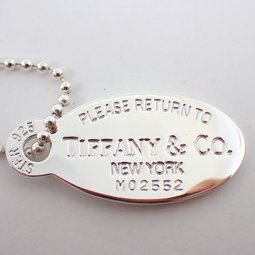 【中古】TIFFANY/ティファニー 925 リターントゥティファニー オーバルタグ ロング ペンダント/j169-12