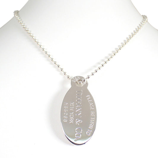 【中古】TIFFANY/ティファニー 925 リターントゥティファニー オーバルタグ ロング ペンダント/j169-1