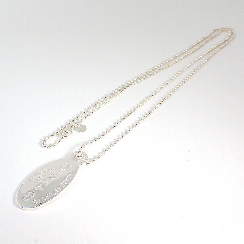 【中古】TIFFANY/ティファニー 925 リターントゥティファニー オーバルタグ ロング ペンダント/j169-1