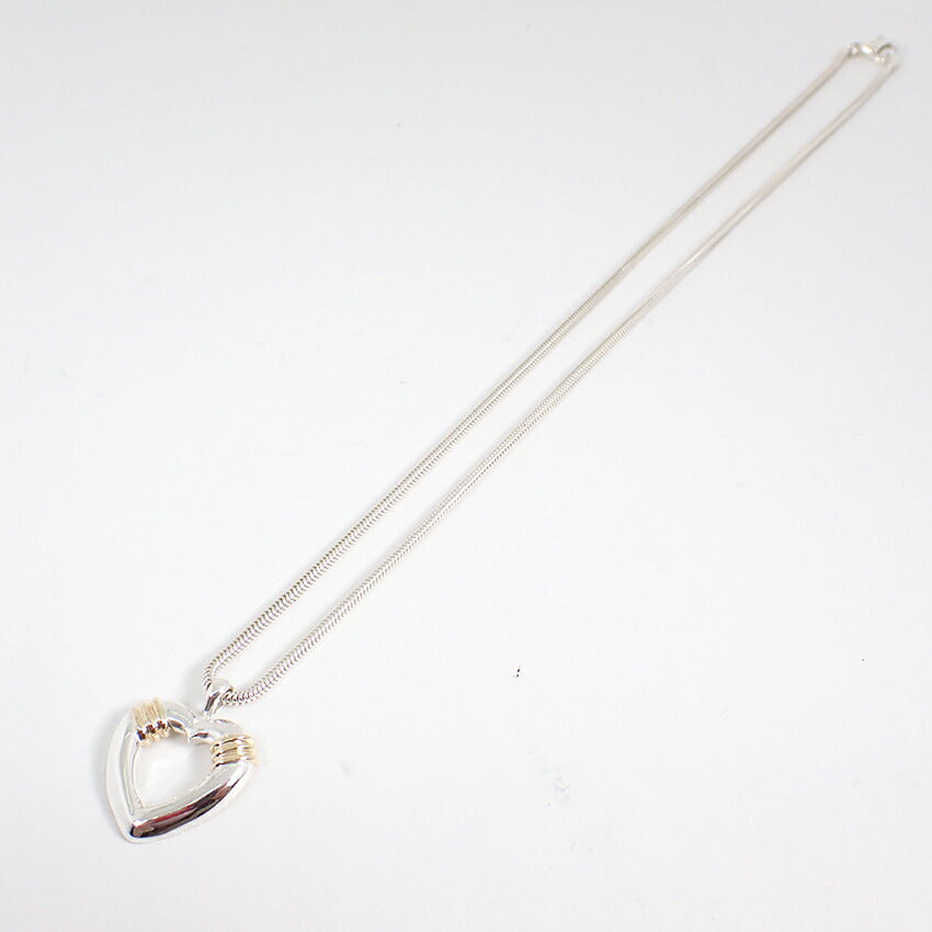 【中古】TIFFANY/ティファニー 925/750 オープンハート ペンダント/j169-6