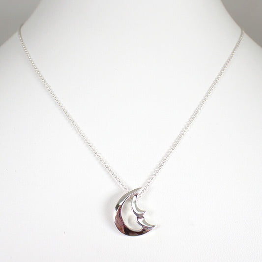 【中古】TIFFANY/ティファニー 925 クレセントムーン ペンダント/ネックレス/j169-7