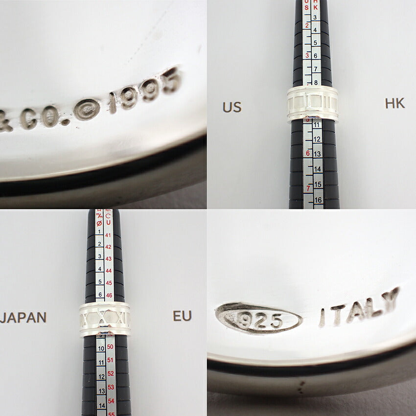 【中古】TIFFANY/ティファニー 925 アトラス ワイド リング/8号/j170-10