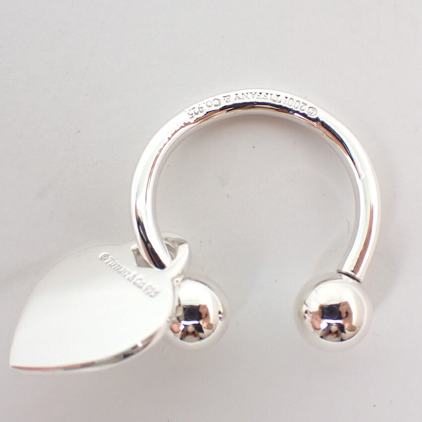 【中古】TIFFANY/ティファニー 925 ハート チャーム付き キーリング/j170-7