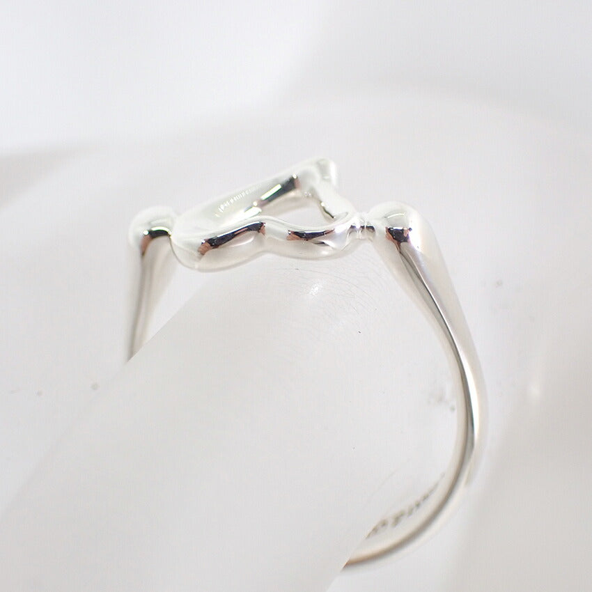 【中古】TIFFANY/ティファニー 925 オープンハート リング/10号/j170-8