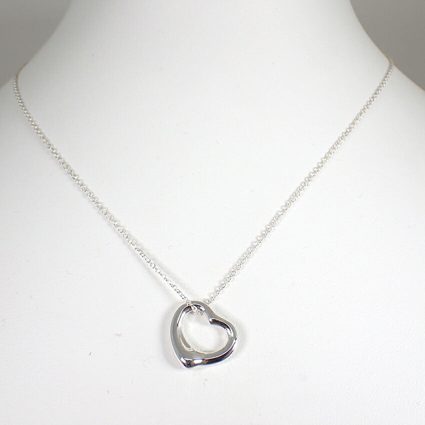 【中古】TIFFANY/ティファニー 925 オープンハート ペンダント/ネックレス/j171-1