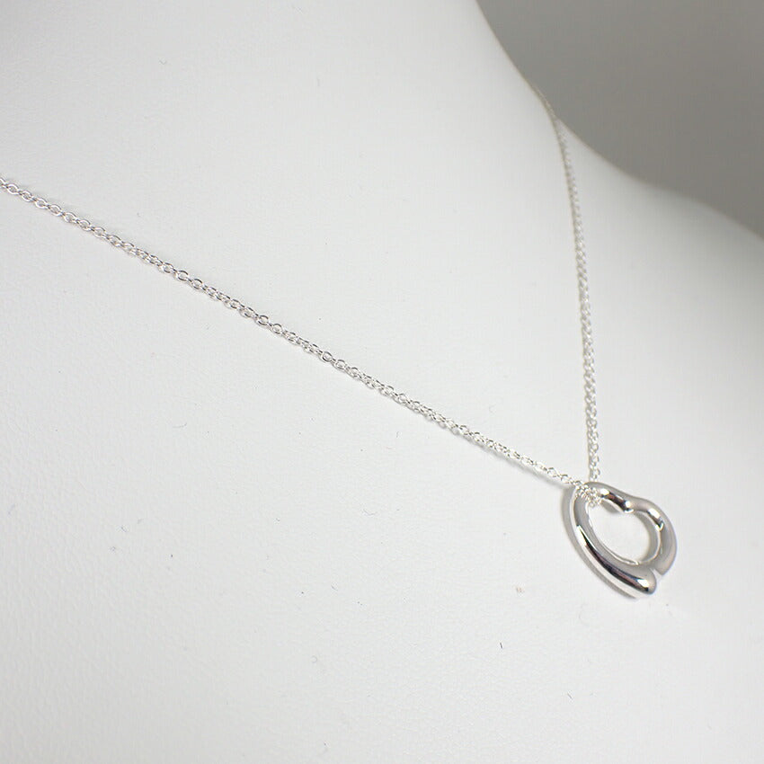 【中古】TIFFANY/ティファニー 925 オープンハート ペンダント/ネックレス/j171-1