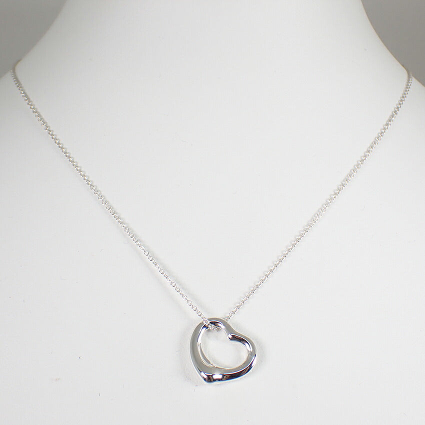 【中古】TIFFANY/ティファニー 925 オープンハート ペンダント/ネックレス/j171-2