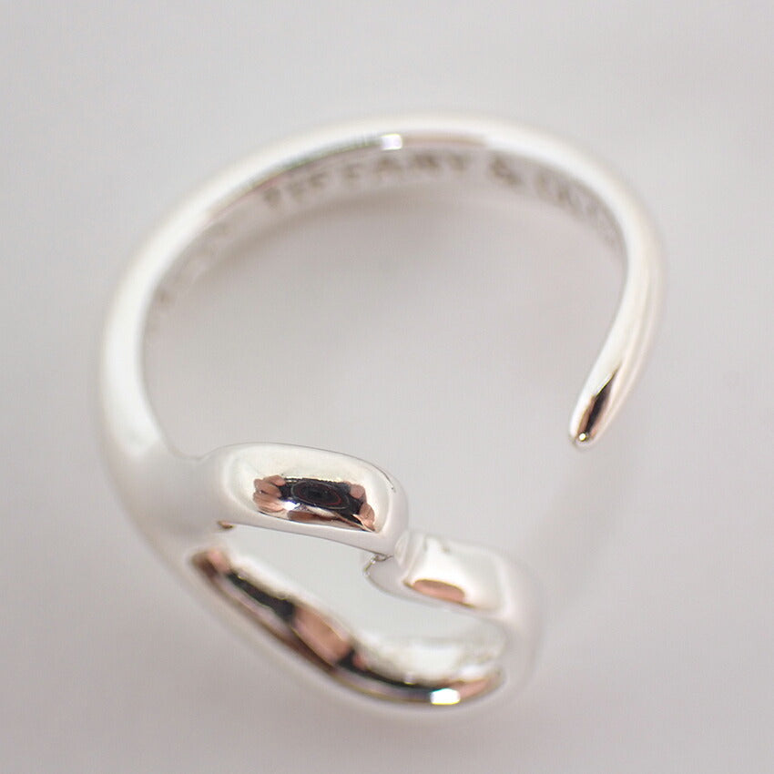 【中古】TIFFANY/ティファニー 925 オープンハート リング/10号/j171-5
