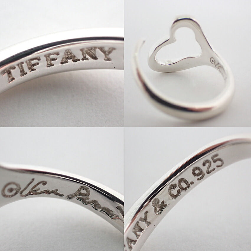 【中古】TIFFANY/ティファニー 925 オープンハート リング/10号/j171-5