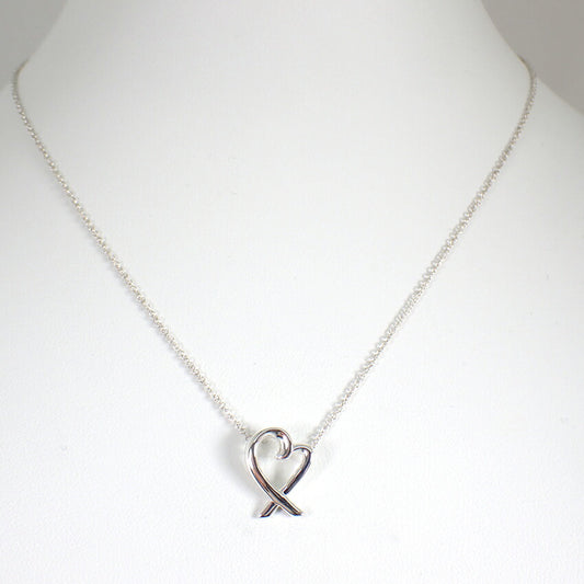 【中古】TIFFANY/ティファニー 925 ラビングハート ペンダント/ネックレス/j172-10