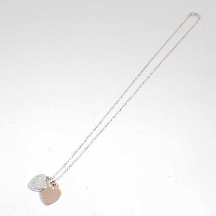 【中古】TIFFANY/ティファニー 925/ルべドメタル リターントゥティファニー ダブルハートタグ ペンダント/j172-13