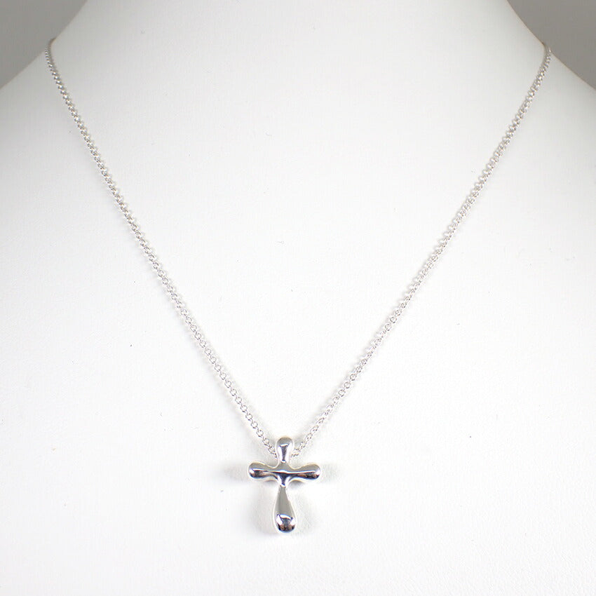 【中古】TIFFANY/ティファニー 925 スモールクロス ペンダント/ネックレス/j172-1