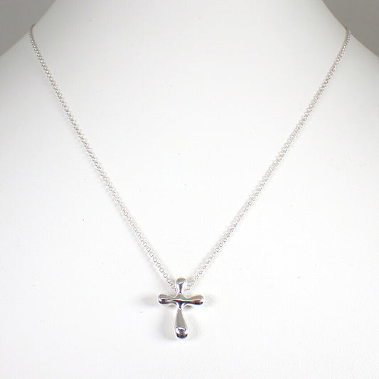 【中古】TIFFANY/ティファニー 925 スモールクロス ペンダント/ネックレス/j172-1