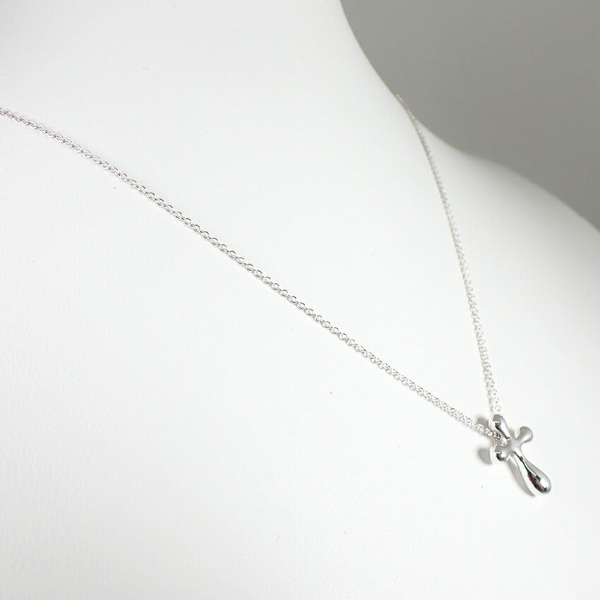【中古】TIFFANY/ティファニー 925 スモールクロス ペンダント/ネックレス/j172-1