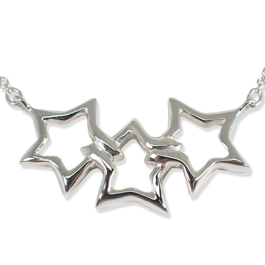 【中古】TIFFANY/ティファニー 925 トリプルスター ネックレス/j172-3