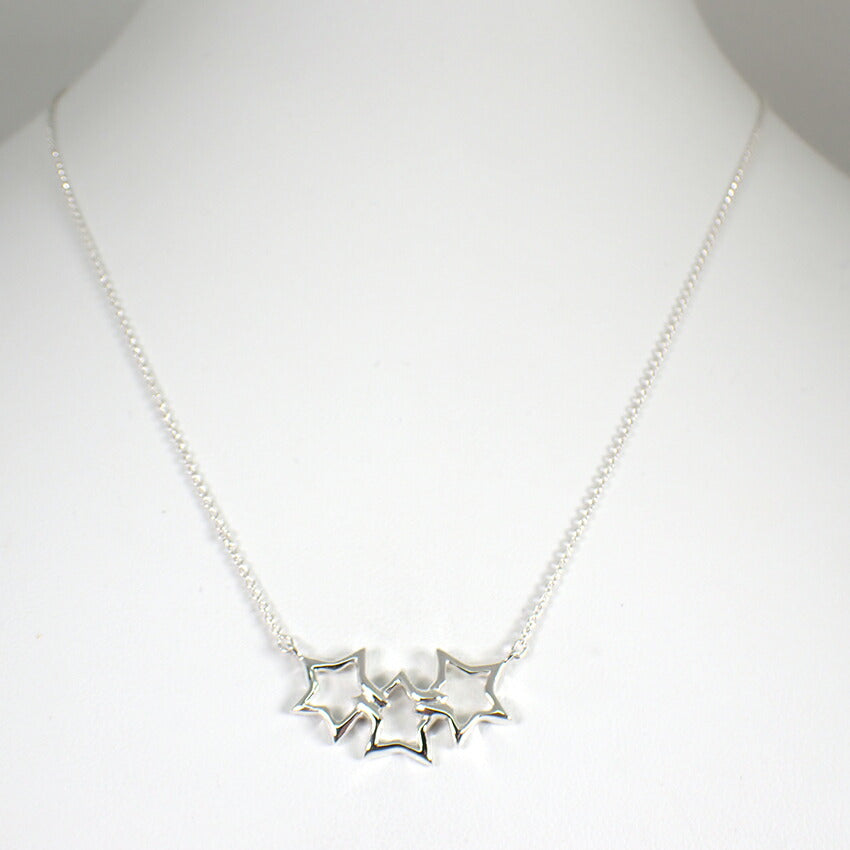【中古】TIFFANY/ティファニー 925 トリプルスター ネックレス/j172-3