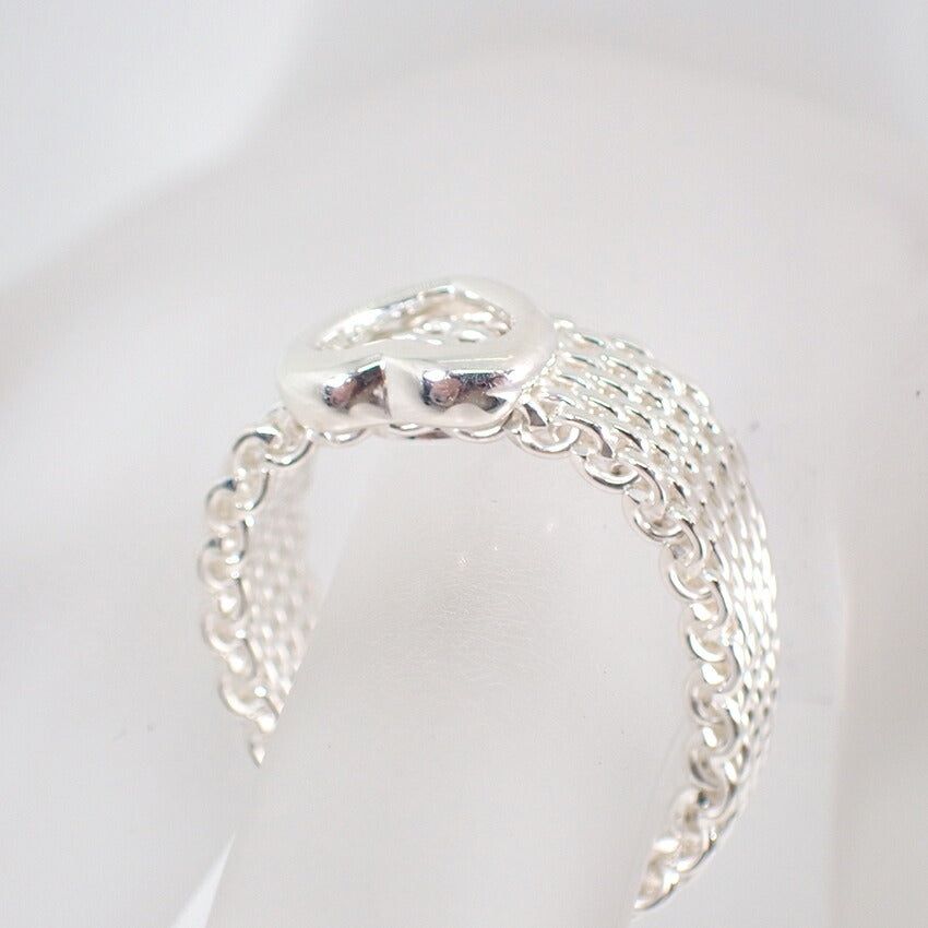 【中古】TIFFANY/ティファニー 925 ハート サマセットメッシュ リング /12.5号/j172-4