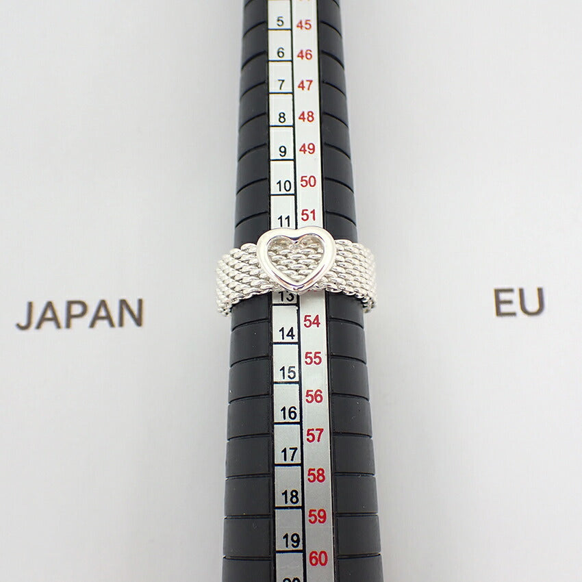 【中古】TIFFANY/ティファニー 925 ハート サマセットメッシュ リング /12.5号/j172-4