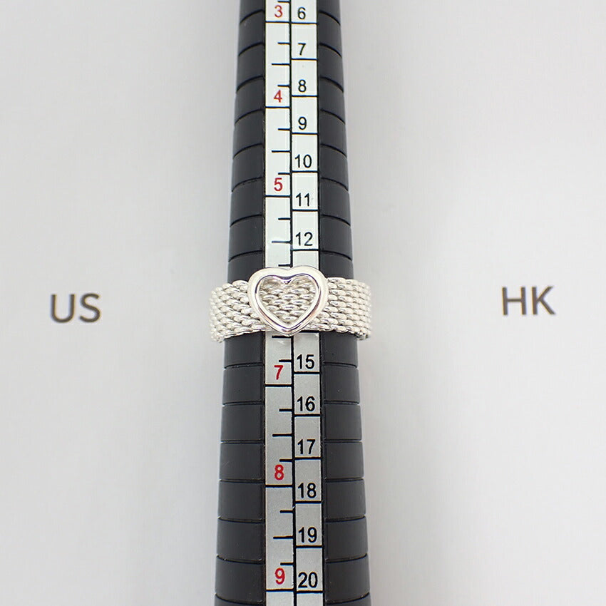 【中古】TIFFANY/ティファニー 925 ハート サマセットメッシュ リング /12.5号/j172-4