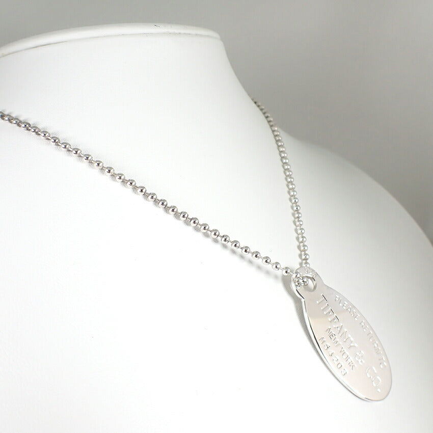 【中古】TIFFANY/ティファニー 925 リターントゥティファニー オーバルタグ ロング ペンダント/ネックレス/j172-5