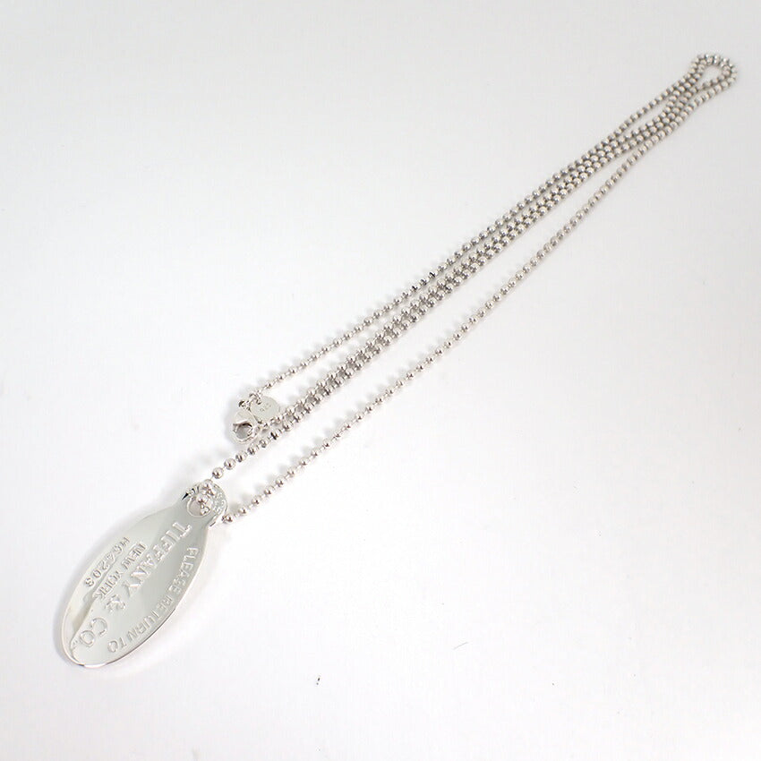 【中古】TIFFANY/ティファニー 925 リターントゥティファニー オーバルタグ ロング ペンダント/ネックレス/j172-5