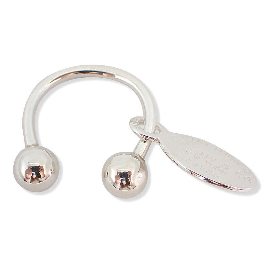 【中古】TIFFANY/ティファニー 925 リターントゥオーバルタグ キーリング/j172-8