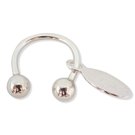 【中古】TIFFANY/ティファニー 925 リターントゥオーバルタグ キーリング/j172-8