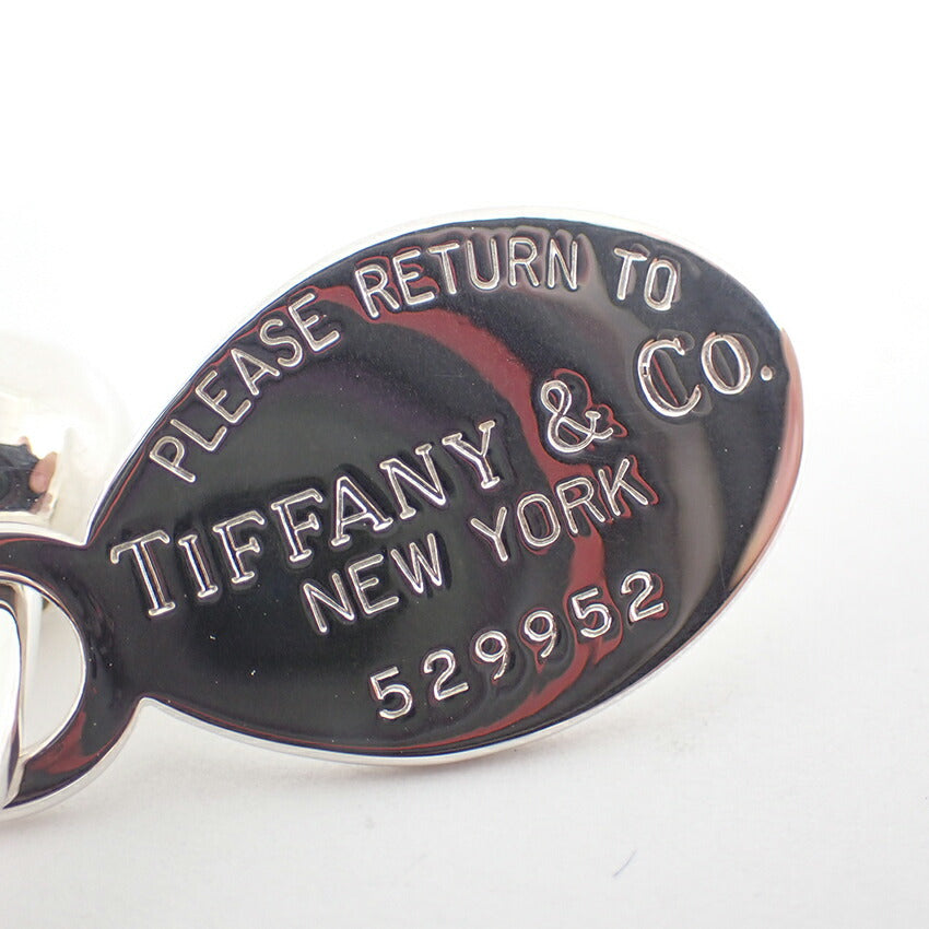 【中古】TIFFANY/ティファニー 925 リターントゥオーバルタグ キーリング/j172-8