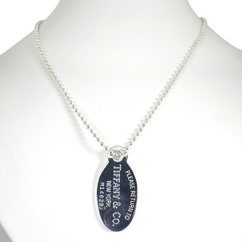【中古】TIFFANY/ティファニー 925 リターントゥティファニー オーバルタグ ロング ペンダント/ネックレス/j172-9