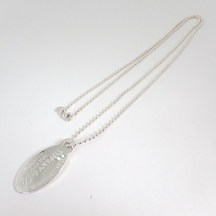 【中古】TIFFANY/ティファニー 925 リターントゥティファニー オーバルタグ ロング ペンダント/ネックレス/j172-9
