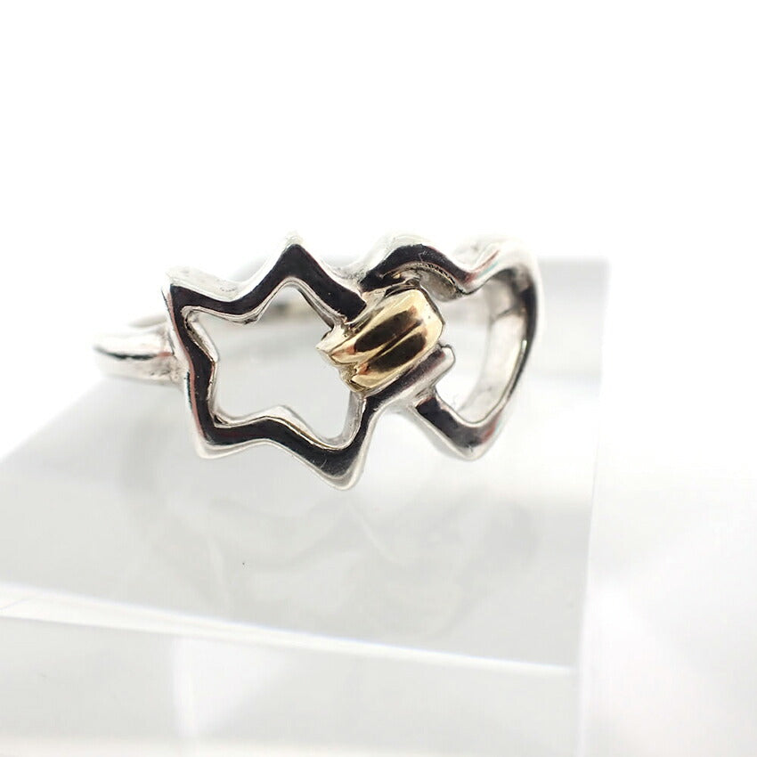 【中古】TIFFANY/ティファニー 925/750 スター/ハート  リング /13号/j173-11