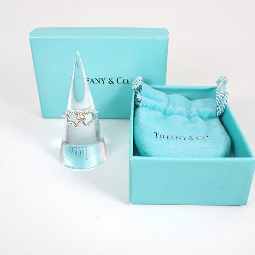 【中古】TIFFANY/ティファニー 925/750 スター/ハート  リング /13号/j173-11
