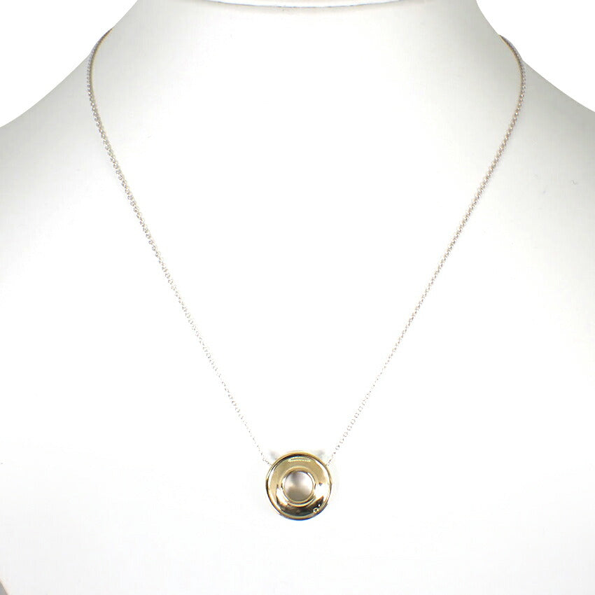 【中古】TIFFANY/ティファニー 925/750 マジックサークル ペンダント/ネックレス/j173-9