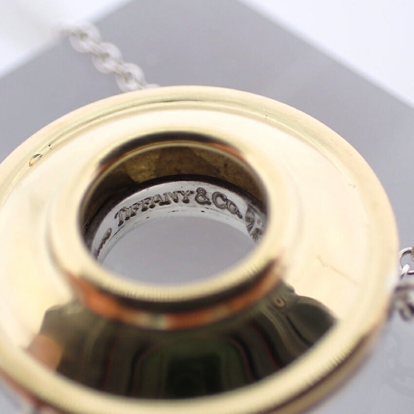 【中古】TIFFANY/ティファニー 925/750 マジックサークル ペンダント/ネックレス/j173-9