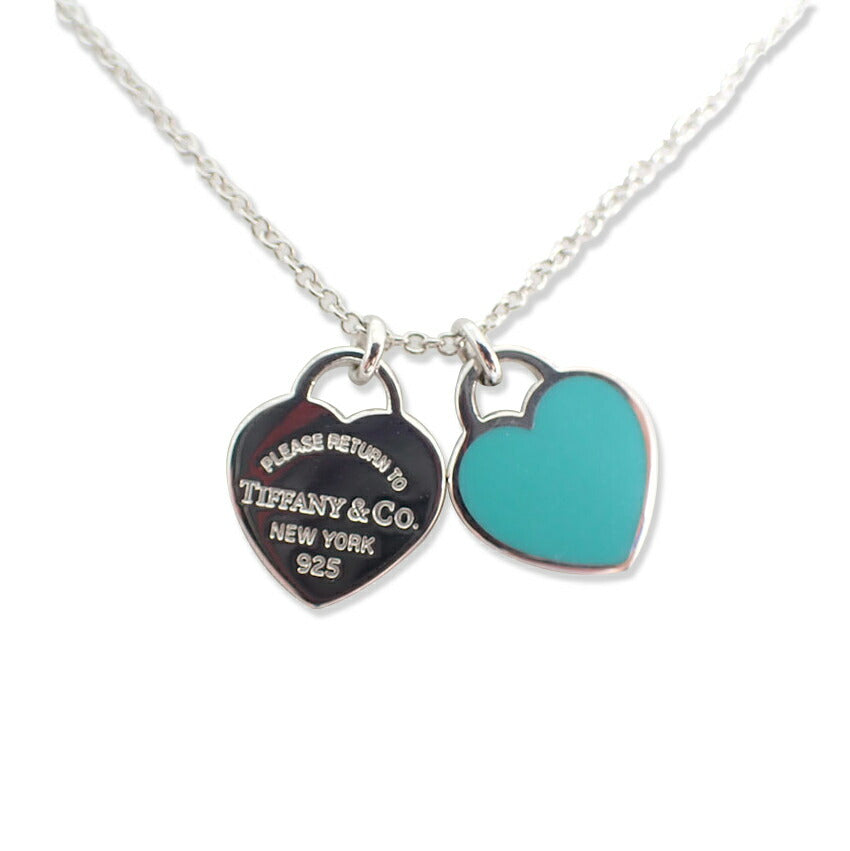【中古】TIFFANY/ティファニー 925 ブルーエナメル リターントゥティファニー ダブルハートタグ ペンダント/j174-11